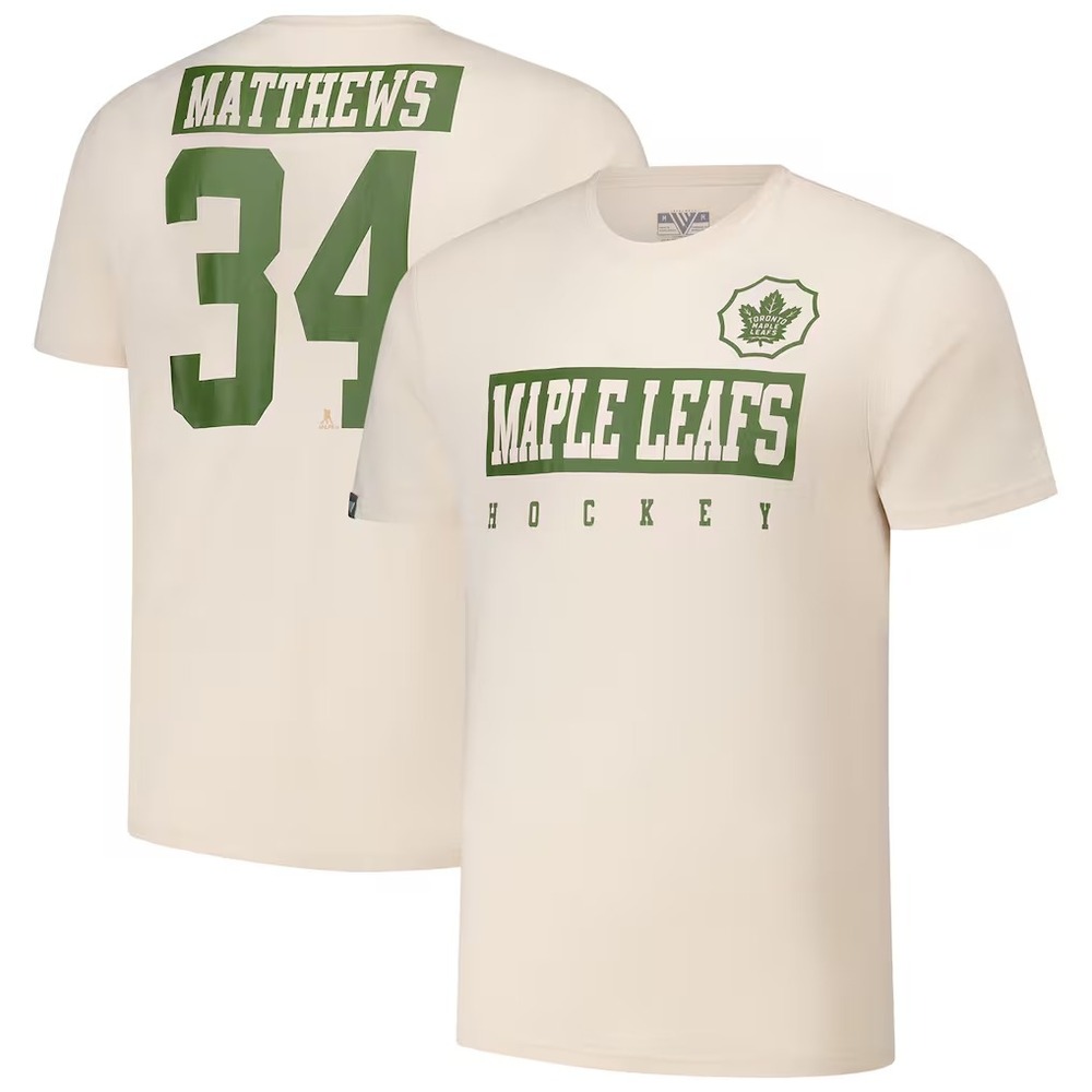 Maple Leafs Auston Matthews Levelwear T-Shirt Military Appreciation Size L NEW